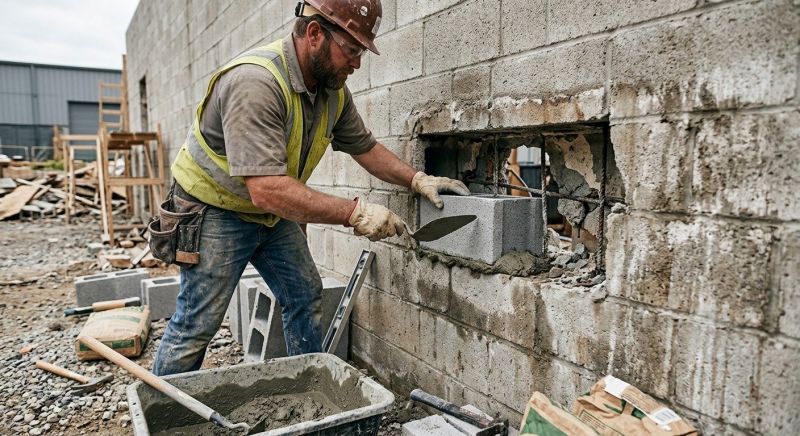 Cinder Block Wall Repair in Sarasota, FL