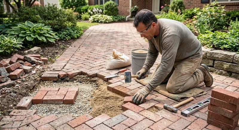 Brick Hardscape Repair in Venice, FL