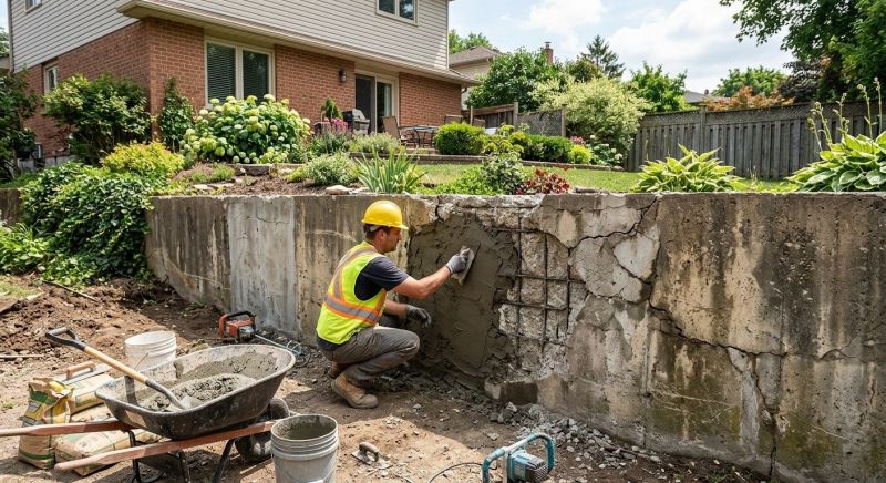 Brick Retaining Wall Repair in Venice, FL