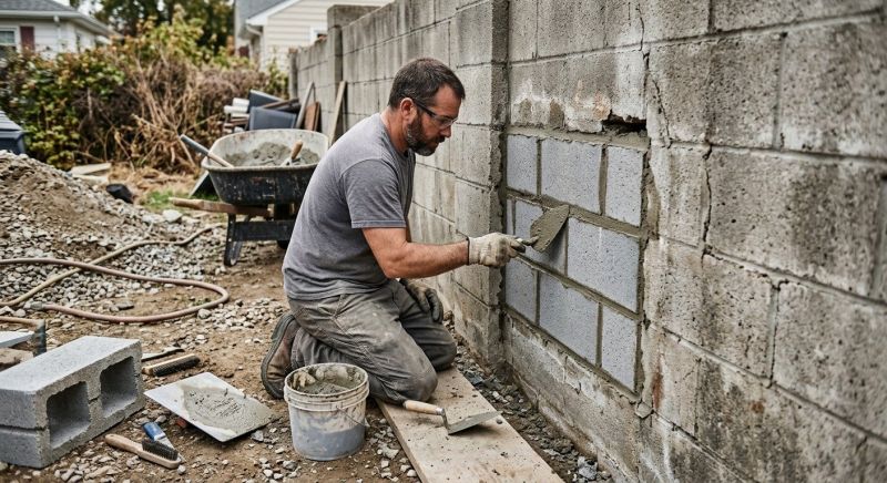 Cinder Block Wall Repair in Port Charlotte, FL