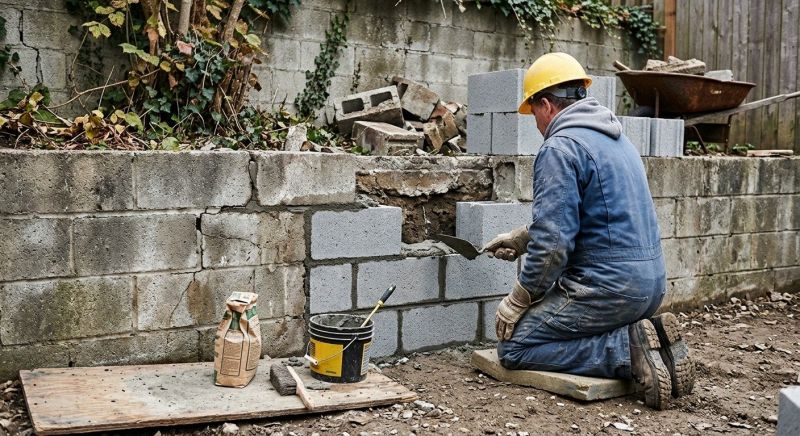 Cinder Block Wall Repair in Port Charlotte, FL